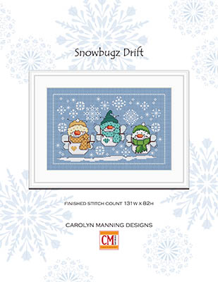 Snowbugz Drift - Cross Stitch Pattern, zoomed in. Select this picture to zoom back out.