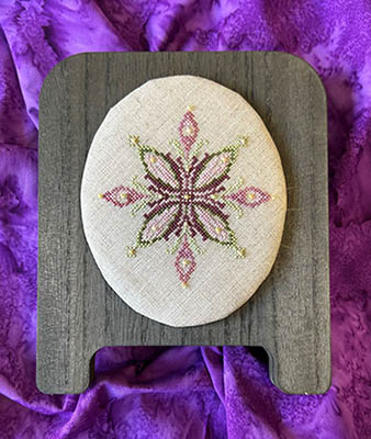 Star Flowers - Cross Stitch Pattern, zoomed in. Select this picture to zoom back out.