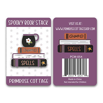 Spooky Book Stack Halloween Needle Minder , zoomed in. Select this picture to zoom back out.