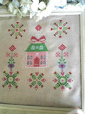 Natale A Baltimora - Christmas Cross Stitch Pattern, zoomed in. Select this picture to zoom back out.