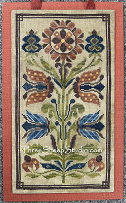 Choirbook Fraktur - Cross Stitch Pattern, zoomed in. Select this picture to zoom back out.