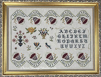 Garden Sampler - Cross Stitch Pattern, zoomed in. Select this picture to zoom back out.