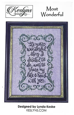 Most Wonderful - Cross Stitch Pattern, zoomed in. Select this picture to zoom back out.
