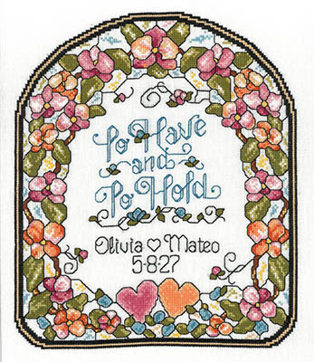 To Have And To Hold - Cross Stitch Pattern, zoomed in. Select this picture to zoom back out.