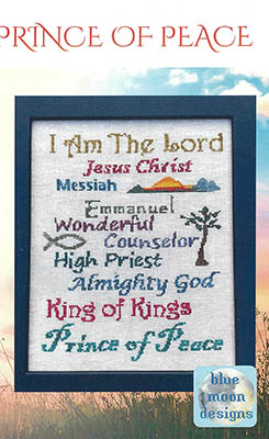 Prince Of Peace - Christian Cross Stitch Pattern, zoomed in. Select this picture to zoom back out.
