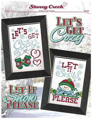 Let's Get Cozy - Christmas Cross Stitch Pattern, zoomed in. Select this picture to zoom back out.