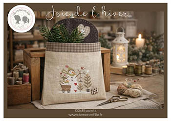 Joie De L'hiver - Cross Stitch Pattern, zoomed in. Select this picture to zoom back out.
