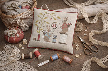 L' Atelier - Cross Stitch Pattern, zoomed in. Select this picture to zoom back out.