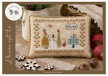 L'hiver Est la - Cross Stitch Pattern, zoomed in. Select this picture to zoom back out.