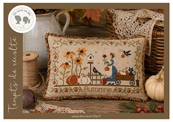 Temps De Recolte - Cross Stitch Pattern, zoomed in. Select this picture to zoom back out.