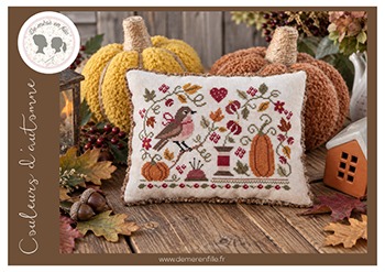 Couleurs D'automne - Cross Stitch Pattern, zoomed in. Select this picture to zoom back out.