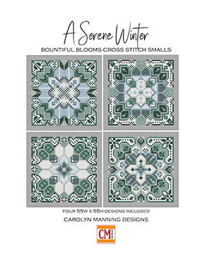 Serene Winter - Cross Stitch Pattern, zoomed in. Select this picture to zoom back out.
