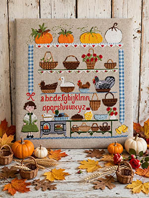 Storie D'Autunno - Cross Stitch Pattern, zoomed in. Select this picture to zoom back out.