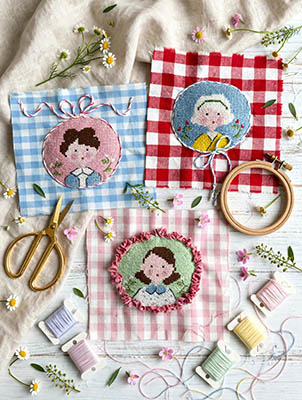 Signorinelle Vichy - Cross Stitch Pattern, zoomed in. Select this picture to zoom back out.