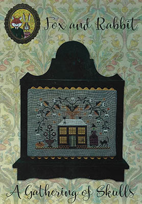 Gathering Of Skulls - Halloween Cross Stitch Pattern, zoomed in. Select this picture to zoom back out.