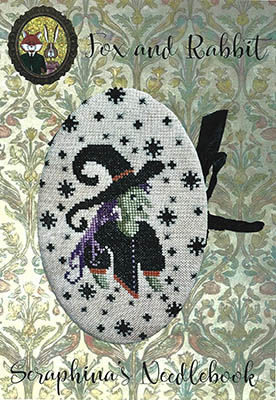 Seraphina's Needlebook - Halloween Cross Stitch Pattern, zoomed in. Select this picture to zoom back out.