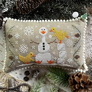 Snowman Lookalike: Ducklings - Cross Stitch Pattern, zoomed in. Select this picture to zoom back out.