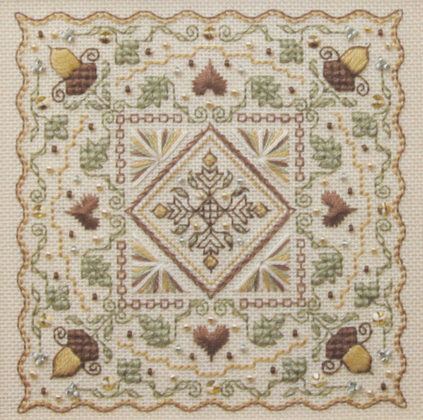 Autumn Sparkler - Cross Stitch Pattern, zoomed in. Select this picture to zoom back out.