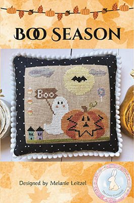 Boo Season - Halloween Cross Stitch Pattern, zoomed in. Select this picture to zoom back out.