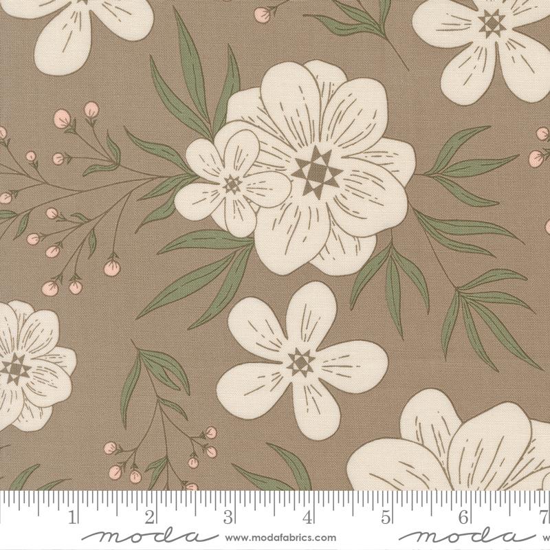 Potted Star Bloom Ash - Quilt Fabric