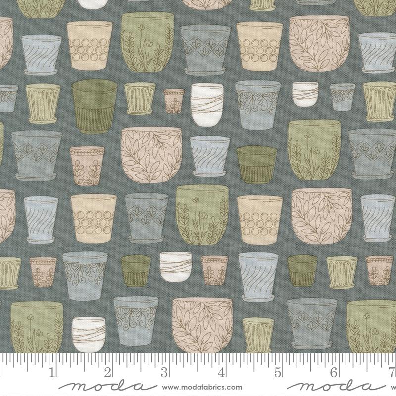 Potted Pots Ocean - Quilt Fabric