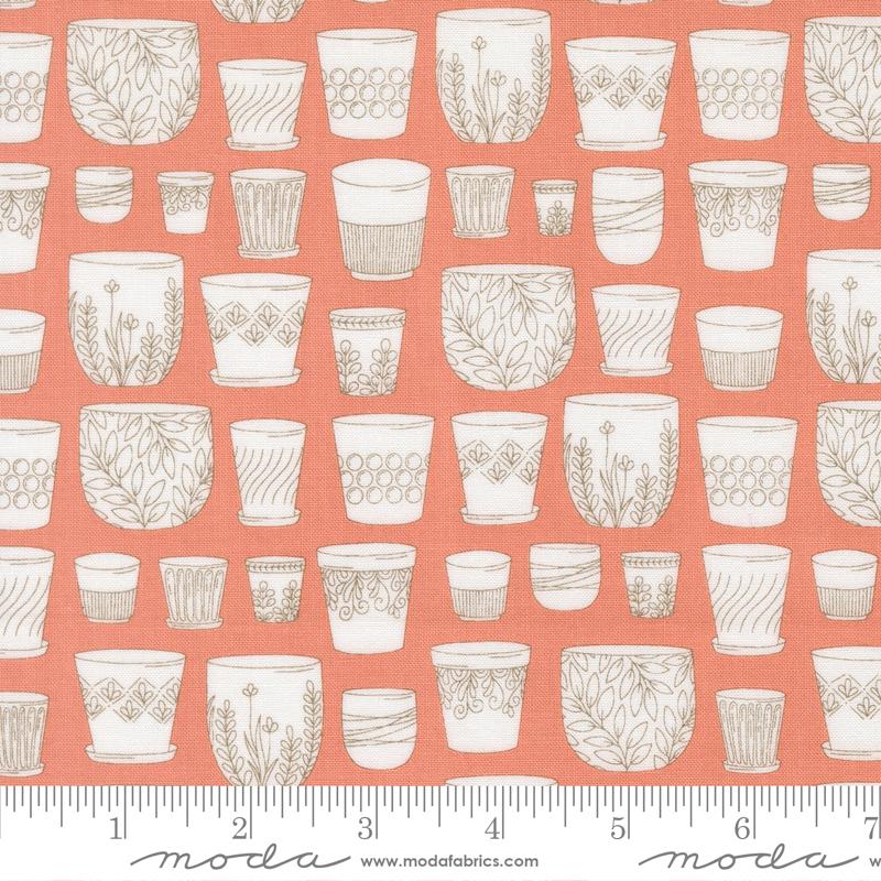 Potted Pots Camellia - Quilt Fabric