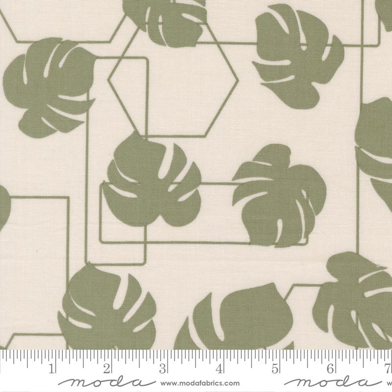 Potted Monstera Geo Stone - Quilt Fabric