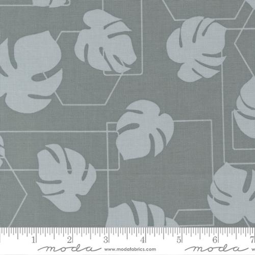Potted Monstera Geo Ocean - Quilt Fabric
