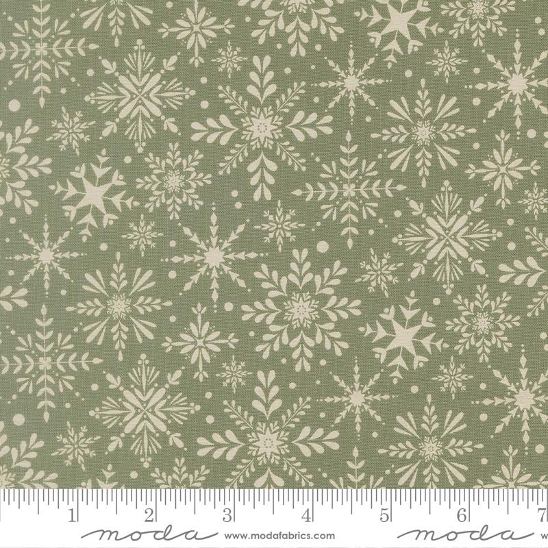 Gingerbread Lane Snowflakes Mistletoe - Quilt Fabric