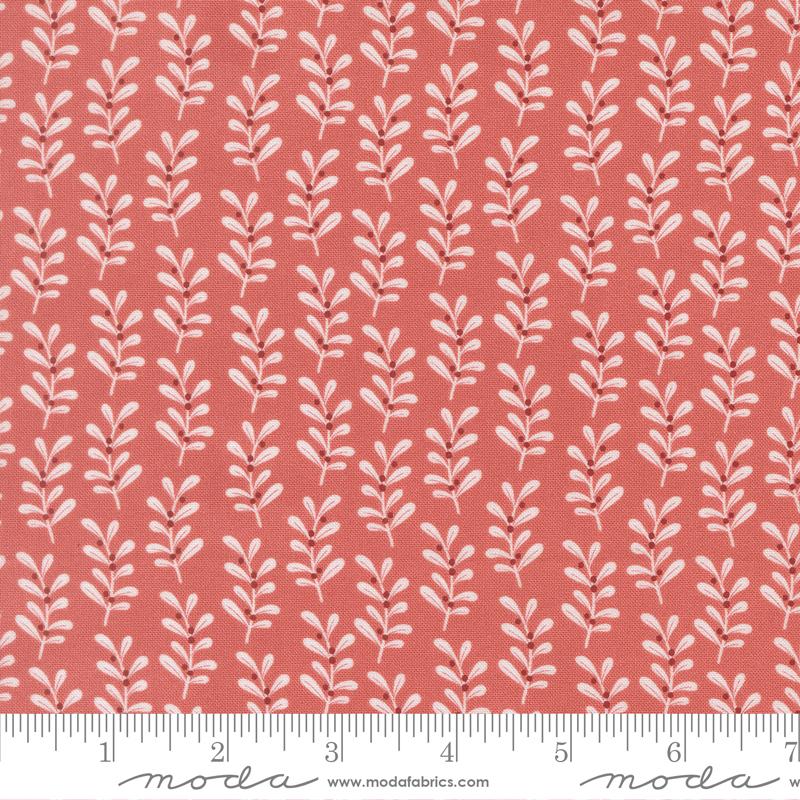 Gingerbread Lane Leaves Rosy - Quilt Fabric