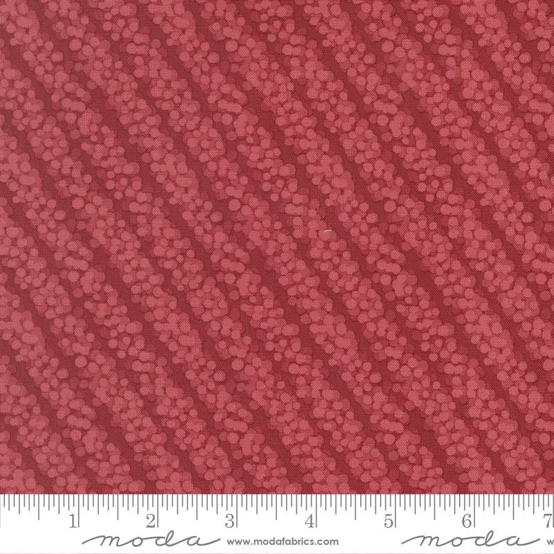 Gingerbread Lane Striped Cranberry - Quilt Fabric