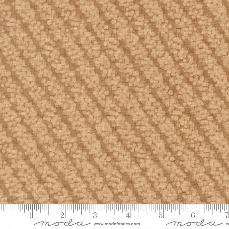 Gingerbread Lane Striped Cocoa - Quilt Fabric