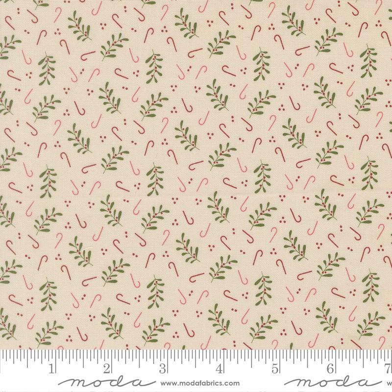 Gingerbread Lane Candy Cane Sugar - Quilt Fabric
