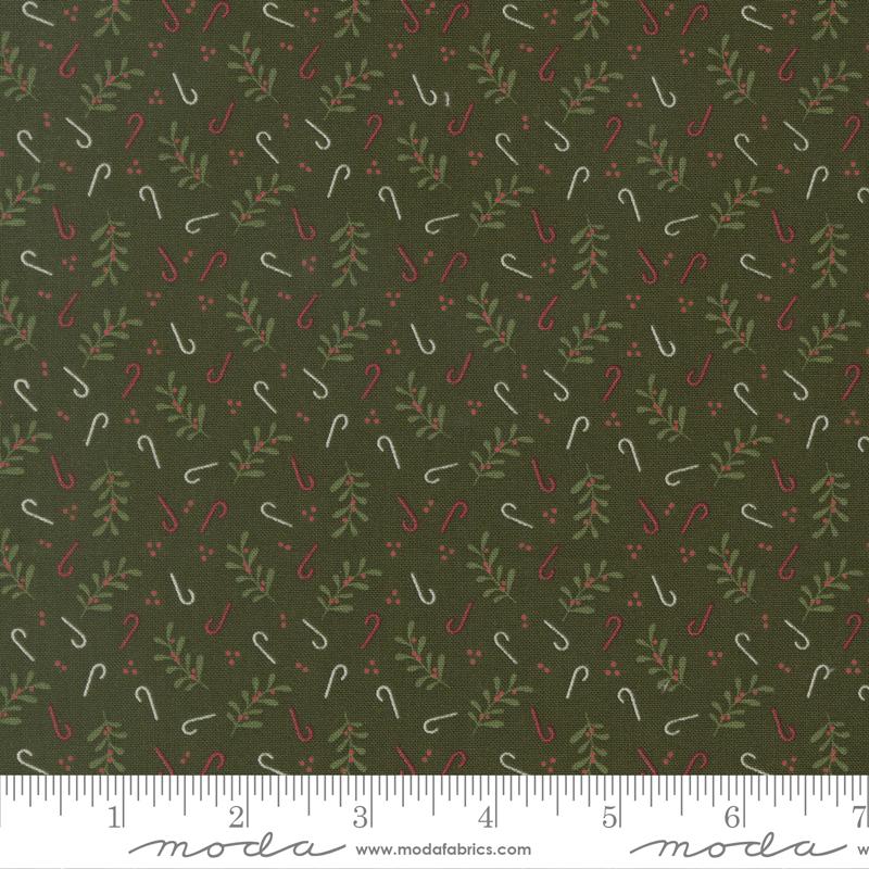 Gingerbread Lane Candy Cane Pine - Quilt Fabric