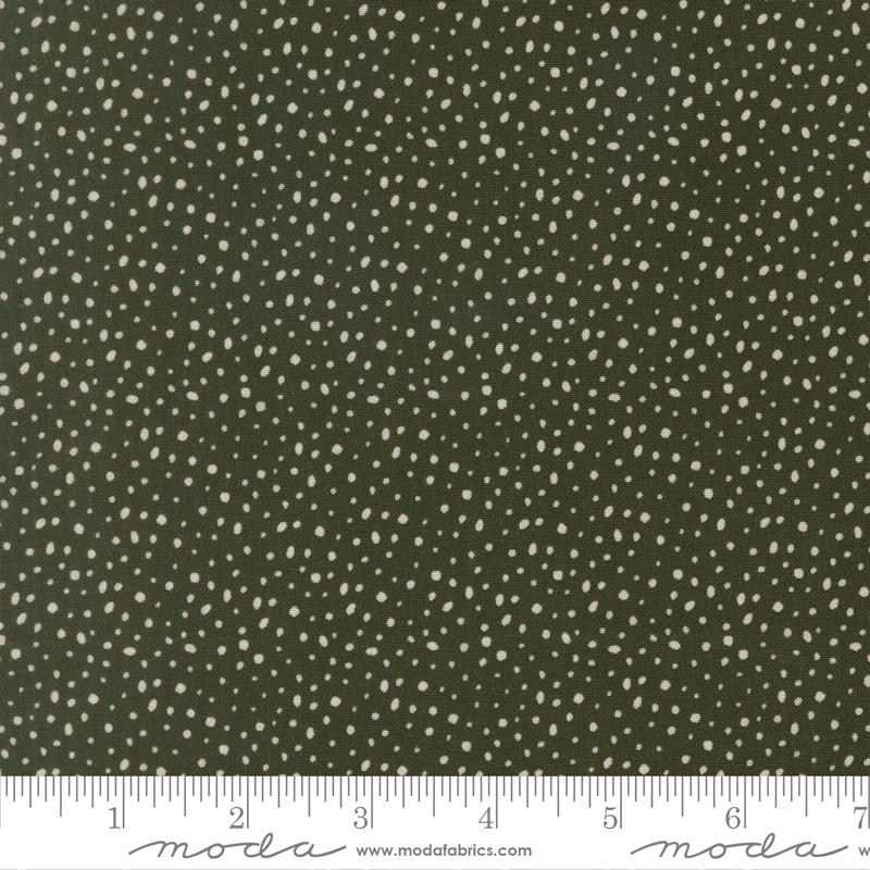 Gingerbread Lane Mini Dots Pine - Quilt Fabric