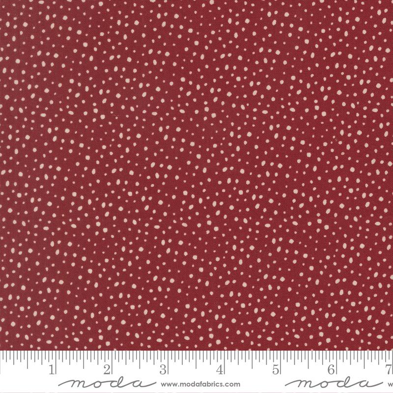 Gingerbread Lane Mini Dots Cranberry - Quilt Fabric