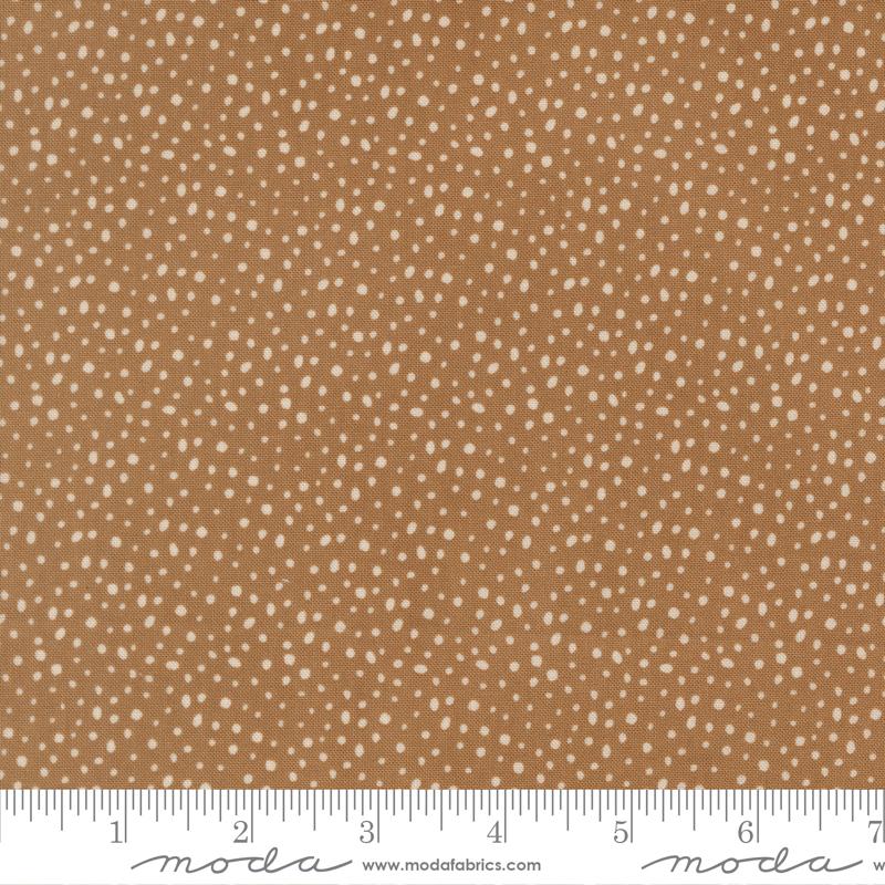 Gingerbread Lane Mini Dots Cocoa - Quilt Fabric