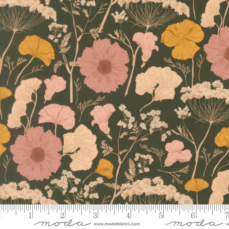 Petalush Floral Pine - Quilt Fabric