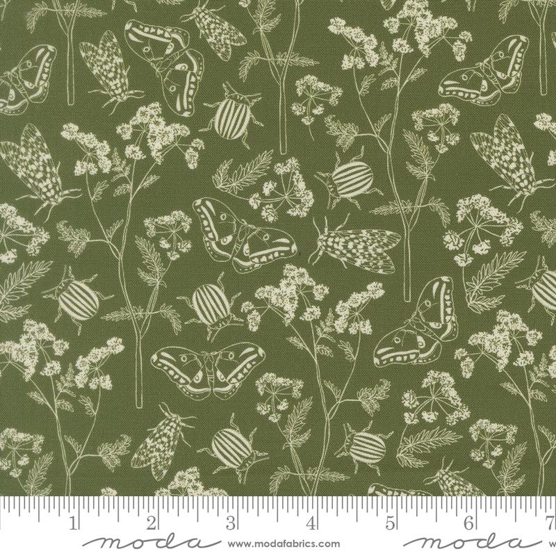 Petalush Butterfly Moss - Quilt Fabric