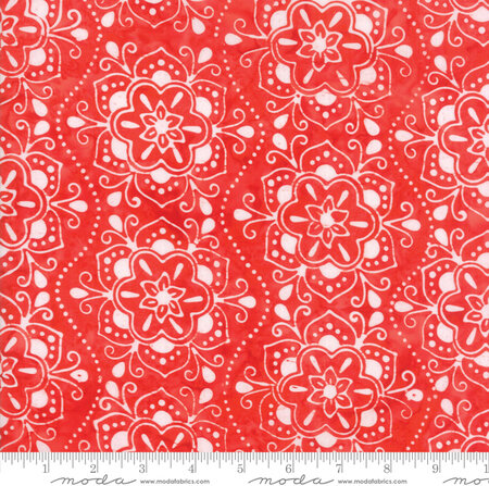 Kate Spain Calypso Batiks Azalea Red - Quilt Fabric