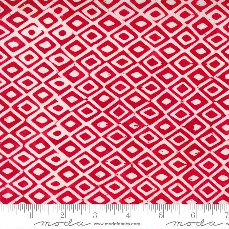 Felicity Batiks Red Geometric - Quilt Fabric