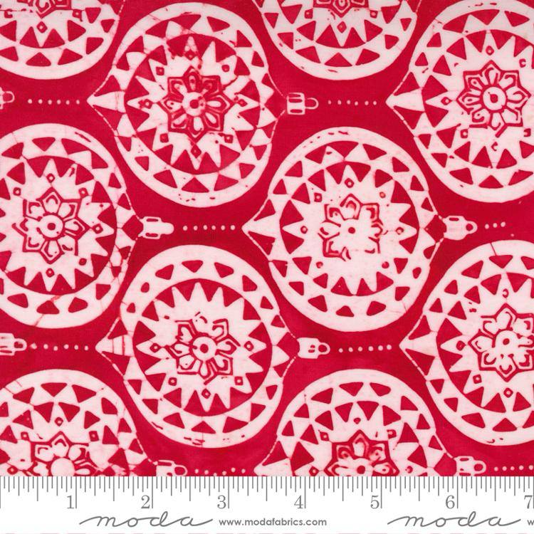 Felicity Batiks Red Ornament - Quilt Fabric