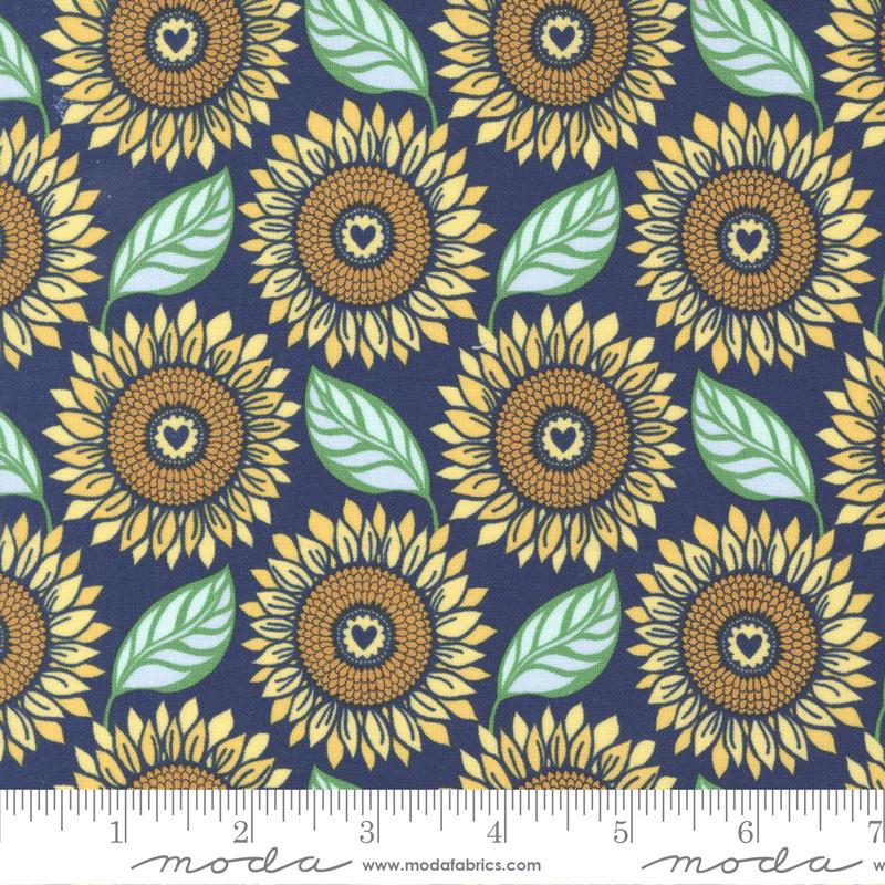 Sunflowers My Heart Dusk - Quilt Fabric