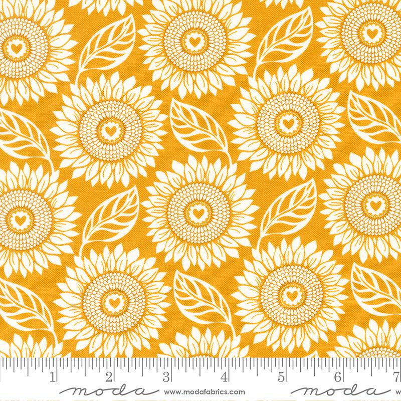 Sunflowers My Heart Golden - Quilt Fabric
