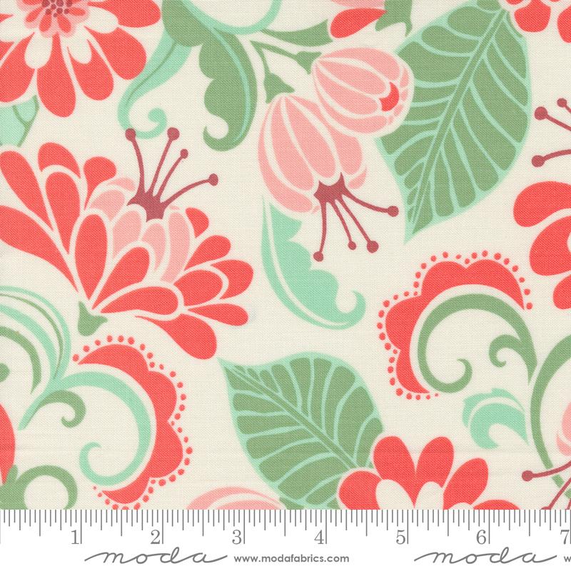 Tango Sarabande Cream Tangerine - Quilt Fabric