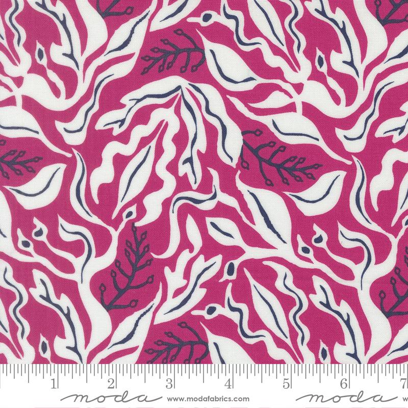 Reef Under The Sea Magenta - Quilt Fabric