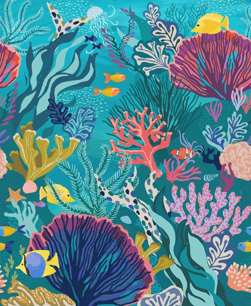 The Reef Panel - Quilt Panel
