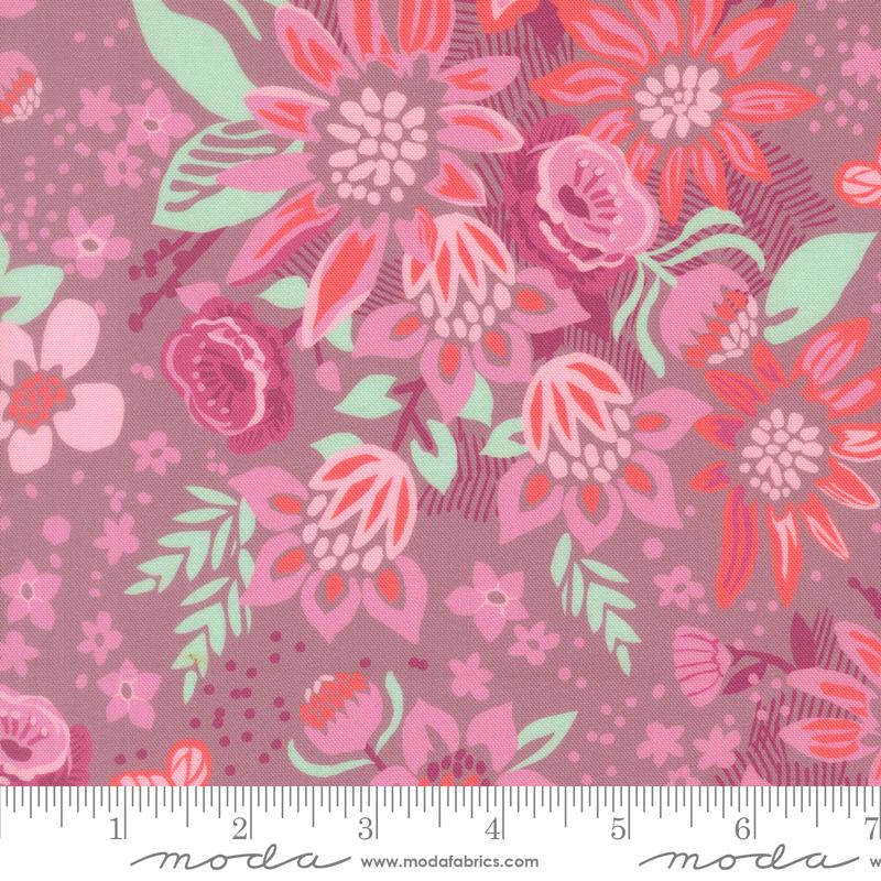 Floriori Floret Wisteria - Quilt Fabric, zoomed in. Select this picture to zoom back out.