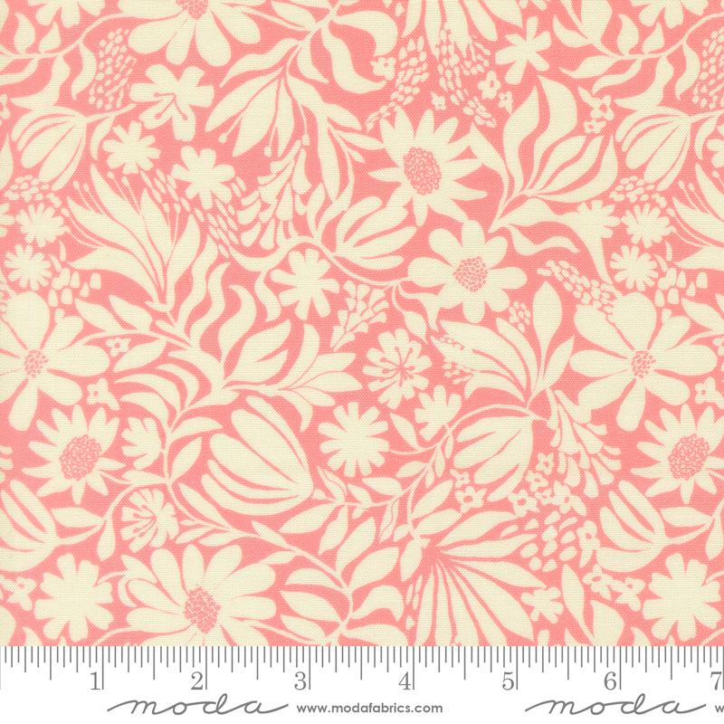 Floriori Botanica Rose - Quilt Fabric, zoomed in. Select this picture to zoom back out.