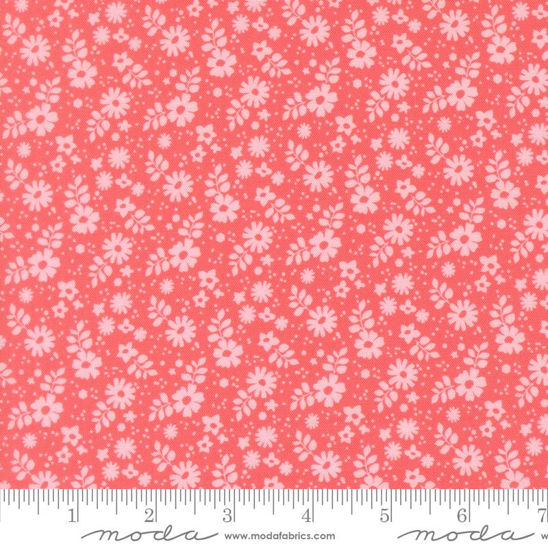 Floriori Petaline Flamingo - Quilt Fabric, zoomed in. Select this picture to zoom back out.